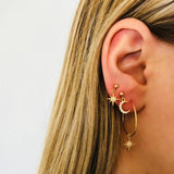Stud Earrings Simulated Pearls Crystal