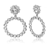 AENSOA Trendy Crystal Round Pendant Drop Earrings 2019
