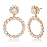 AENSOA Trendy Crystal Round Pendant Drop Earrings 2019