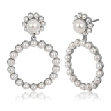 AENSOA Trendy Crystal Round Pendant Drop Earrings 2019