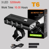 NEWBOLER 5200mAh Bike Light Kit T6 L2 Flashlight For Bicycle 2400 Lumen Led Lantern USB Headlight Mount Bracket Cycle Fornt Lamp