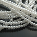 Glass Dyeing Color Round Imitation Pearl Earring's