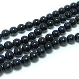 Glass Dyeing Color Round Imitation Pearl Earring's