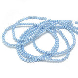 Glass Dyeing Color Round Imitation Pearl Earring's