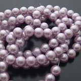 Glass Dyeing Color Round Imitation Pearl Earring's