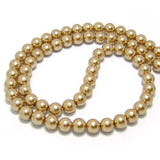 Glass Dyeing Color Round Imitation Pearl Earring's