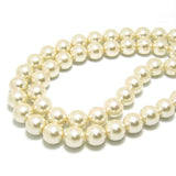 Glass Dyeing Color Round Imitation Pearl Earring's