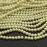 Glass Dyeing Color Round Imitation Pearl Earring's