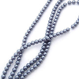 Glass Dyeing Color Round Imitation Pearl Earring's