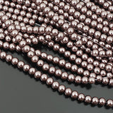 Glass Dyeing Color Round Imitation Pearl Earring's