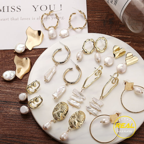Vintage Gold Drop Earrings For Women 2019