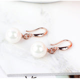 Silver Color Imitation Pearl Dangle Earrings