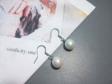 Silver Color Imitation Pearl Dangle Earrings
