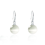 Silver Color Imitation Pearl Dangle Earrings