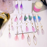Korean Multiple Butterfly Wings Drop Earrings