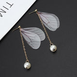 Korean Multiple Butterfly Wings Drop Earrings