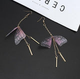 Korean Multiple Butterfly Wings Drop Earrings