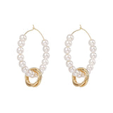 New Sea Shell Pendant Earrings Gold