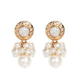 New Sea Shell Pendant Earrings Gold