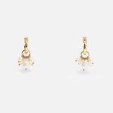 New Sea Shell Pendant Earrings Gold