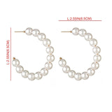 New Boho White Imitation Pearl Round Circle Hoop Earrings