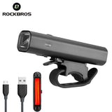 ROCKBROS 400LM Bike Light Headlight Bicycle Handlebar Front Lamp MTB Rode Cycling USB Rechargeable Flashlight Safety Tail Light