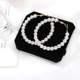 Luxury Exaggerated Big Circle Imitation Pearl Earrings