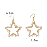 New Boho White Imitation Pearl Round Circle Hoop Earrings
