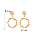 New Boho White Imitation Pearl Round Circle Hoop Earrings