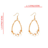 New Boho White Imitation Pearl Round Circle Hoop Earrings