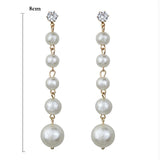 New Boho White Imitation Pearl Round Circle Hoop Earrings