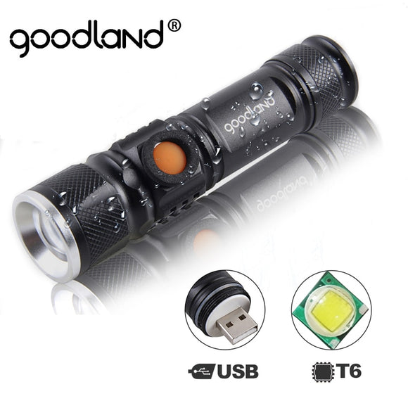Goodland USB LED Flashlight Rechargeable LED Torch Light